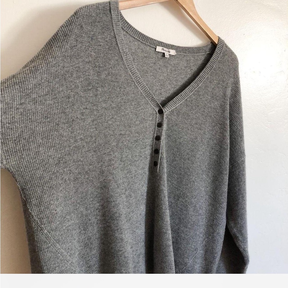 Madewell asherton waffle Henley sweater